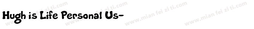 Hugh is Life Personal Us字体转换